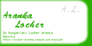 aranka locher business card